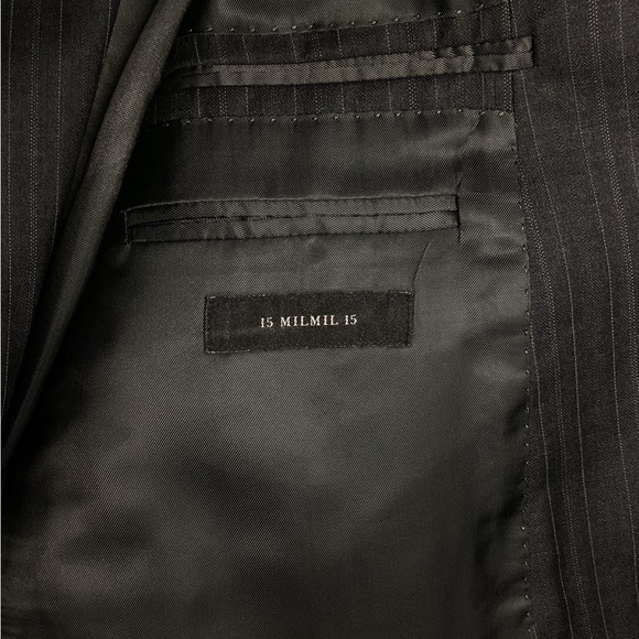 Ermenegildo Zegna Su Misura 58 EU 48 US Suit 38x31 100% Wool Charcoal Stripe - Picture 8 of 8